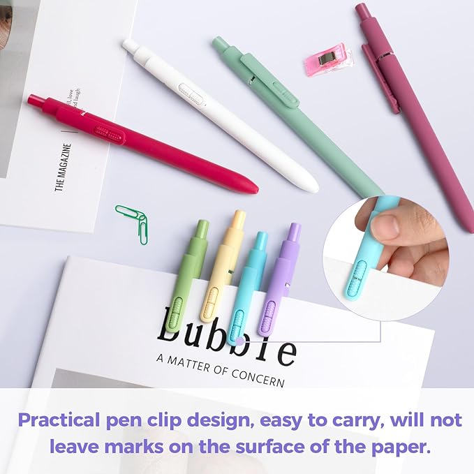 8 Pcs Ballpoint Pens, Large Capacity Black ink pens, Quick-Dry 0.7mm Medium Point Fidget Pens for Smooth Writing for Notetaking Coloring, No Bleed, No Smudge, School & Office Supplies
