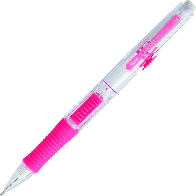 Pentel QUICK CLICK Mechanical Pencil (0.7mm), Pink Barrel, Box of 12 Pencils (PD217P)