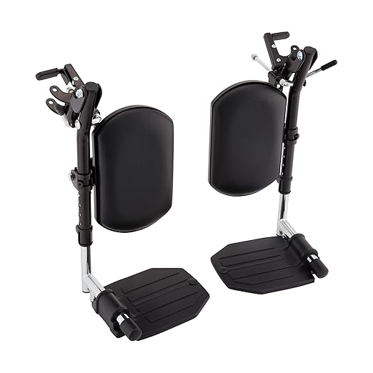 Invacare Wheelchair Elevating Legrest with Padded Calf Pads, Footrest with Swing Away Function, Adjustable Length, Tool-Free Installation, Designed for Invacare Wheelchair