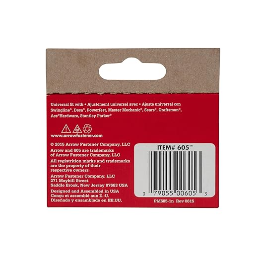 Arrow 60530 Wide Crown Staples for Staple Guns and Staplers, Use for Upholstery, Crafts, General Repairs, 5/16-Inch Leg Length, 1/2-Inch Crown Width, 1000-Pack