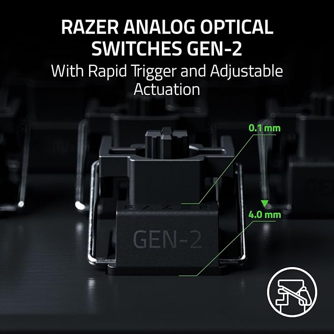 Razer Huntsman V3 Pro TKL 8KHz Esports Gaming Keyboard: Analog Optical Switches Gen 2-8000 Hz Polling Snap Tap - Rapid Trigger - Adjustable Actuation - Media Controls - Niko Edition