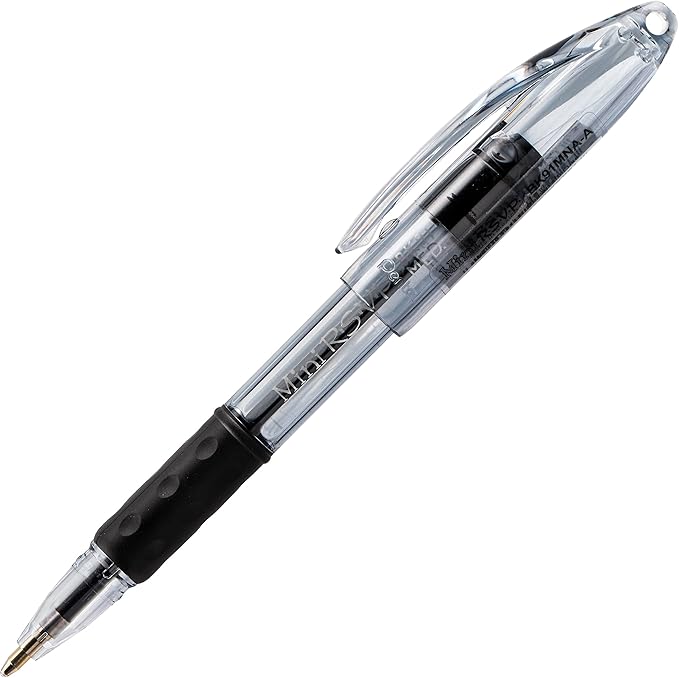 Pentel RSVP Mini Ballpoint Pen, (1.0mm) Medium Line, Black Ink, Box of 12 (BK91MNA-A)