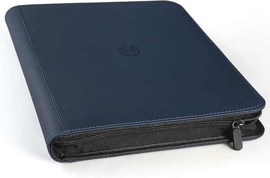 Card Binder 9 Pocket with Zipper, 648 Pockets Trading Card Holder Book, Premium PU Cover Zip Folder Binder, Side Loading Carrying Case Binder Album for TCG, MTG, Sports Cards, Game Cards