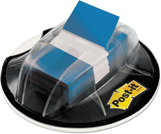 Post-it Flags, 200/High Volume Desk Grip Dispenser, 1 in Wide, Blue (680-HVBE)