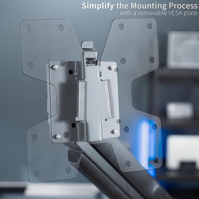VIVO Large Adapter VESA Mount Quick Release Bracket Kit, Stand Attachment and Wall Mount Removable VESA Plate for Easy LCD Monitor and TV Screen Mounting, STAND-VAD2H