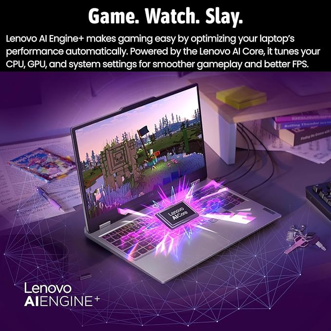 Lenovo LOQ RTX 5050 Pro AI-Gaming PC, 17.3" FHD 165Hz, Intel Core i5-13450HX, NVIDIA GeForce RTX 5050, 16GB DDR5 RAM, 1TB SSD, Backlit KB, Bundle with PCO Notebook Folding Radiator, Laptop Cooler