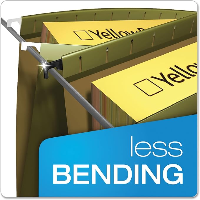 Pendaflex SureHook Reinforced Extra Capacity Hanging Folders, Letter, Standard Green, 1/5 Cut, 20/BX (6152x2)