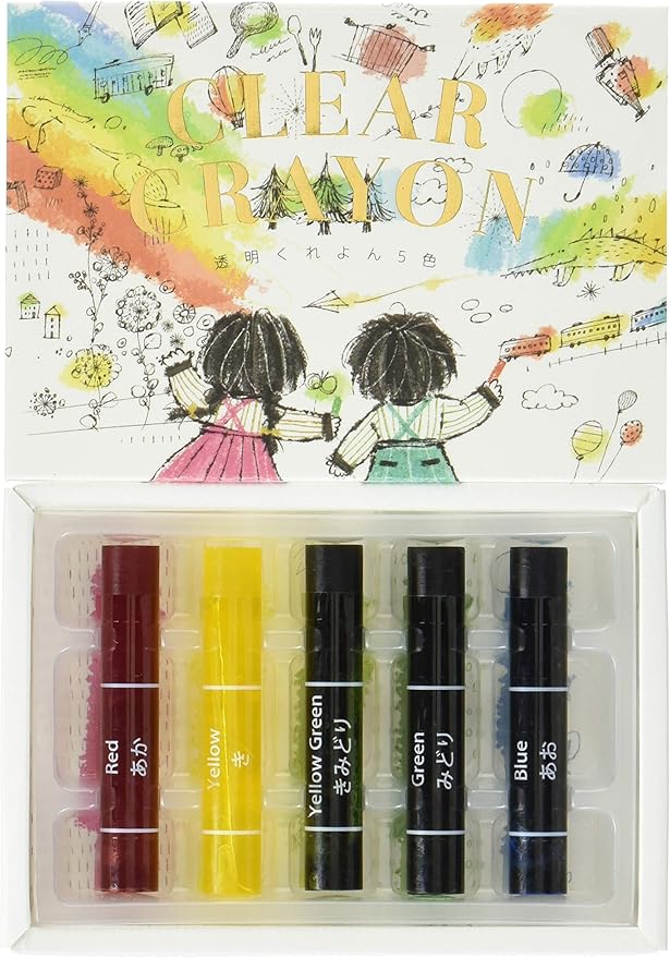 KOKUYO KE-AC26 Transparent Crayons, 5 Colors
