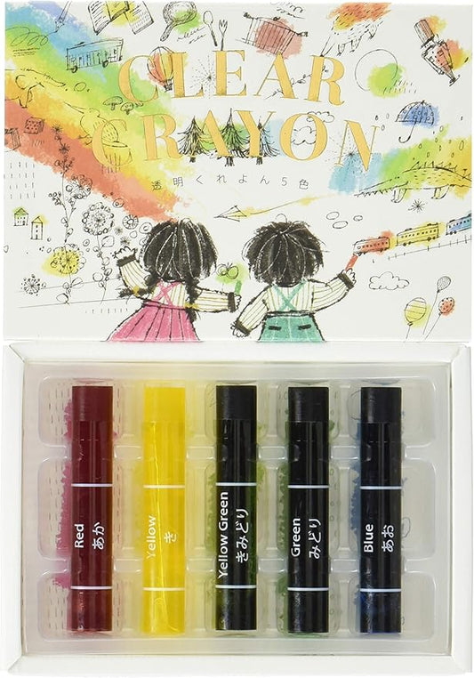 KOKUYO KE-AC26 Transparent Crayons, 5 Colors