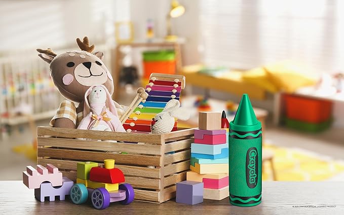 Crayola Kids Crayon Speakers Bluetooth Wireless, Portable Bluetooth Speakers 20W Peak Power HD Sound, Mini Bluetooth Speaker with TWS Pairing BT 5.3, FM Radio Home/Party/Outdoor/Travel