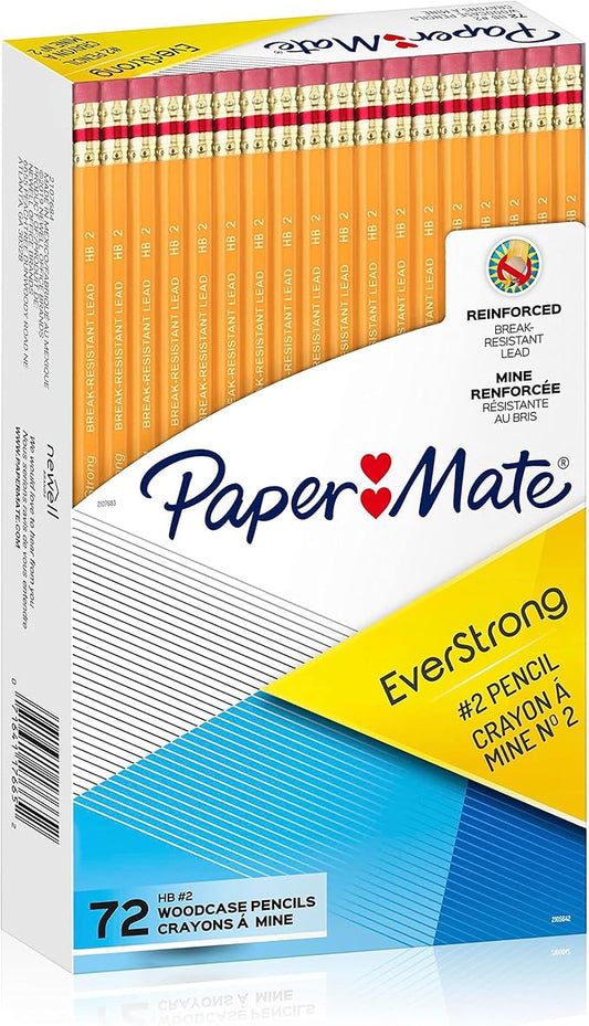 Paper Mate EverStrong #2 Pencils,Reinforced,Break-Resistant Lead When Writing,(Pack of 864)