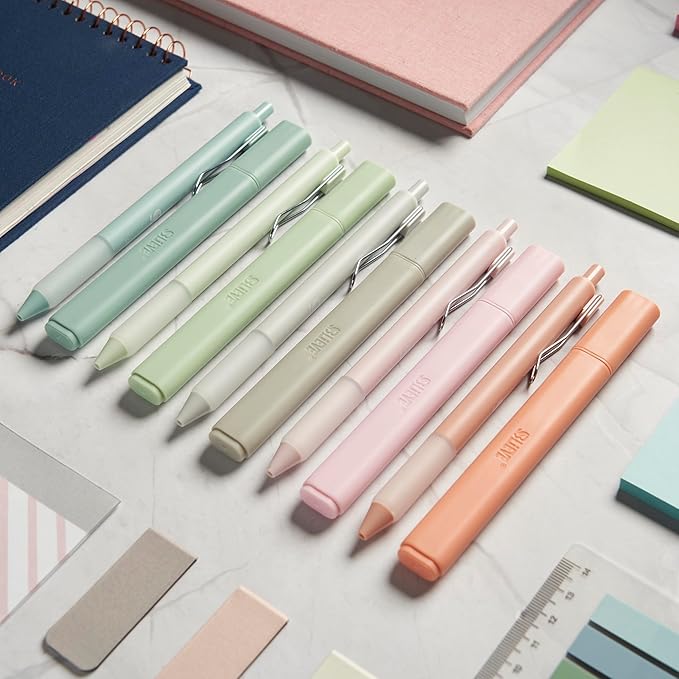 BLIEVE - Aesthetic Highlighters and Gel Pens With Soft Ink and Chisel Tip, Bible Highlighters and Pens No Bleed, Dry Fast Easy to Hold, for Bible Journaling Planner School Supplies (PASTEL)