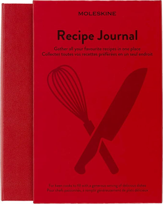 Moleskine Passion Journal, Recipe, Hard Cover, Large (5" x 8.25") Scarlet Red, 400 Pages