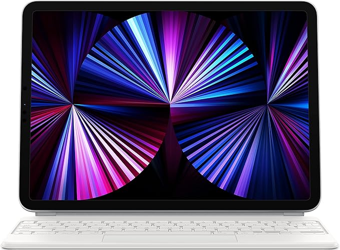 Apple Magic Keyboard: iPad Keyboard case for iPad Pro 11-inch (1st, 2nd, 3rd, 4th gen) and iPad Air (4th, 5th gen, and M2), Great Typing Experience, Built-in trackpad, Swiss - White
