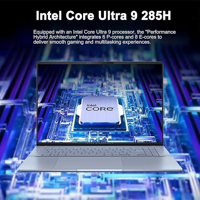 ASUS Vivobook S16 AI PC Laptop 16" 2.8k OLED 120Hz (600nits HDR, 100% DCI-P3) Intel 16-core Ultra 9 285H 32GB DDR5 4TB SSD Backlit For Creator Business Professional Work Win11Pro ICP Hub w/Copilot+ AI