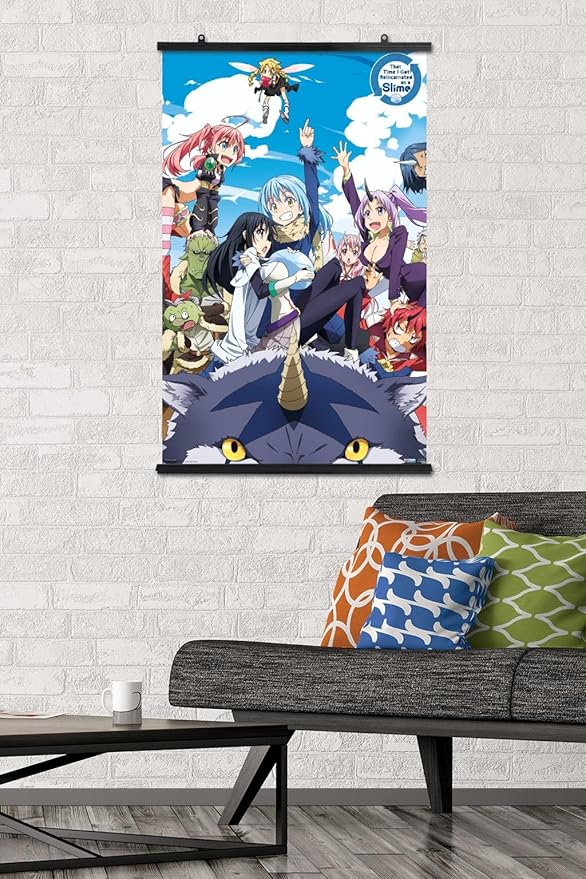 Trends International That Time I Got Reincarnated As A Slime - Group Wall Poster, 22.375" x 34", Poster & Clip Bundle
