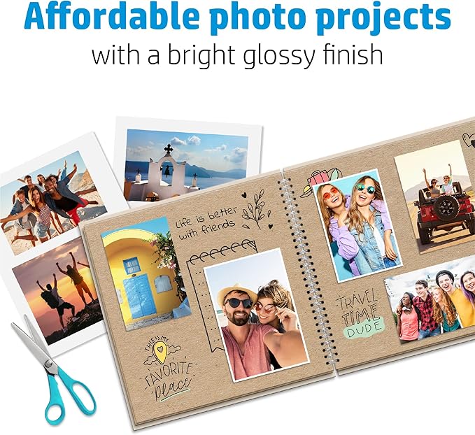 HP Photo Paper, Glossy, 4x6 in | 100 Sheets | CR759A | Pack of 5