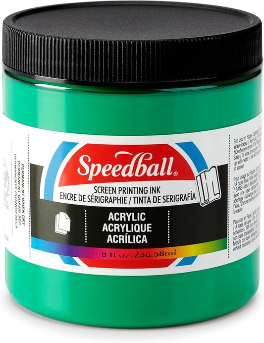 Speedball 004634 Acrylic Screen Printing Ink, 8 fl. oz., Emerald Green