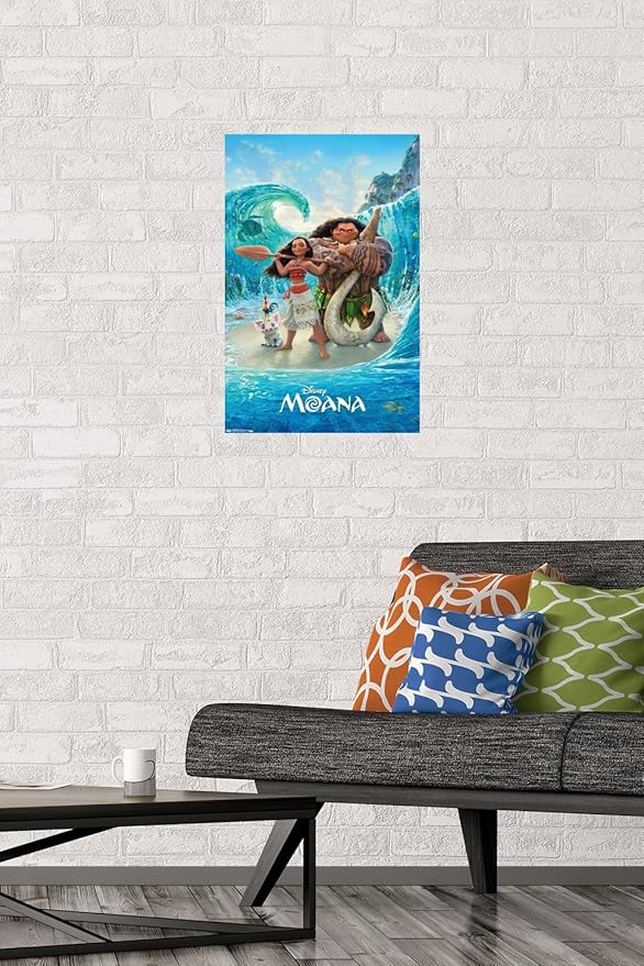 Disney Moana - Ocean Floor Wall Poster, 22.4L" x 14.7W", Premium Unframed Version