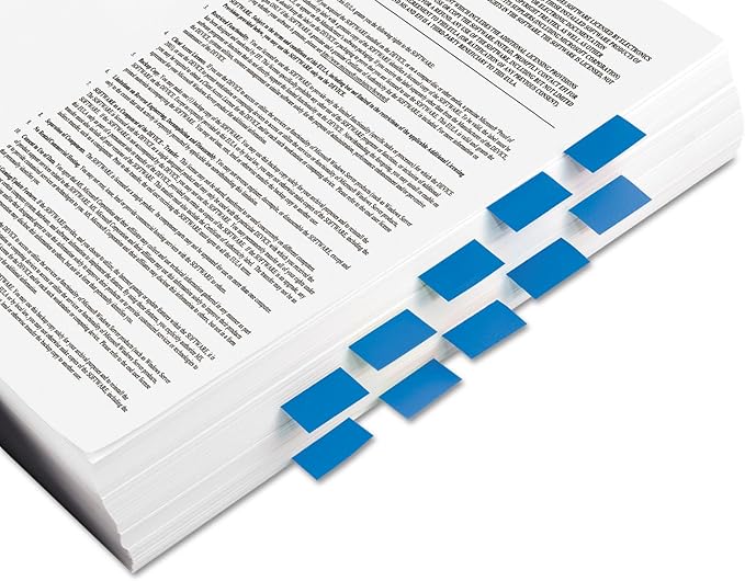 3M 680BE2 Post-It Page Flags in Dispenser, 1-Inch Size, Blue, 100 Flags/Pack