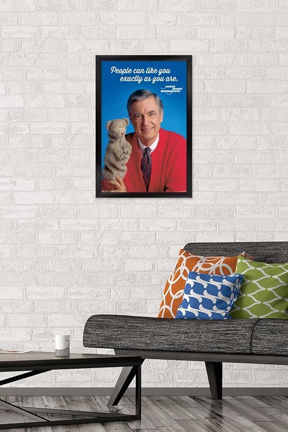 Trends International Mister Rogers - As You Are Wall Poster, 14.725" x 22.375", Black Framed Version