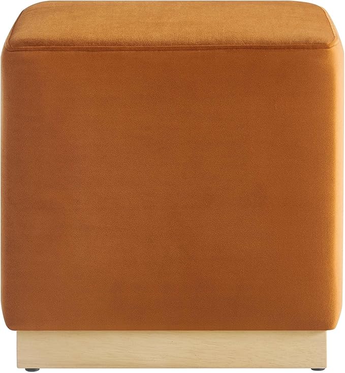 Modway 17" Square Performance Velvet Upholstered Upholstered Ottoman