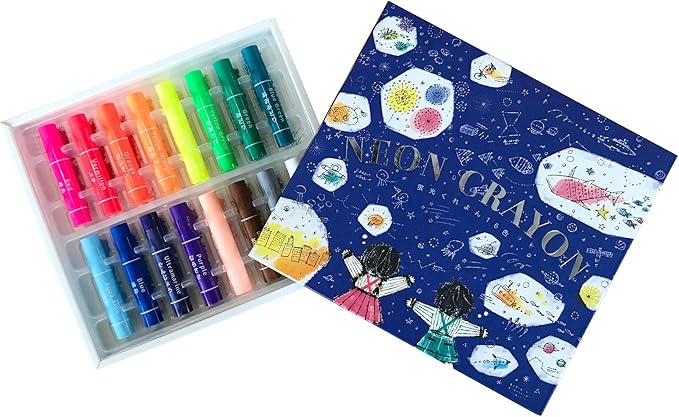 KOKUYO (コクヨ neon crayons 16 colors KE-AC31