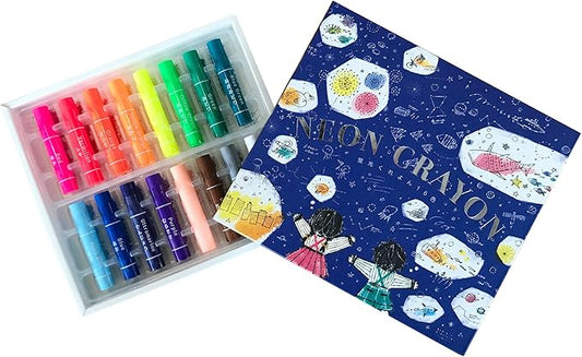KOKUYO (コクヨ neon crayons 16 colors KE-AC31