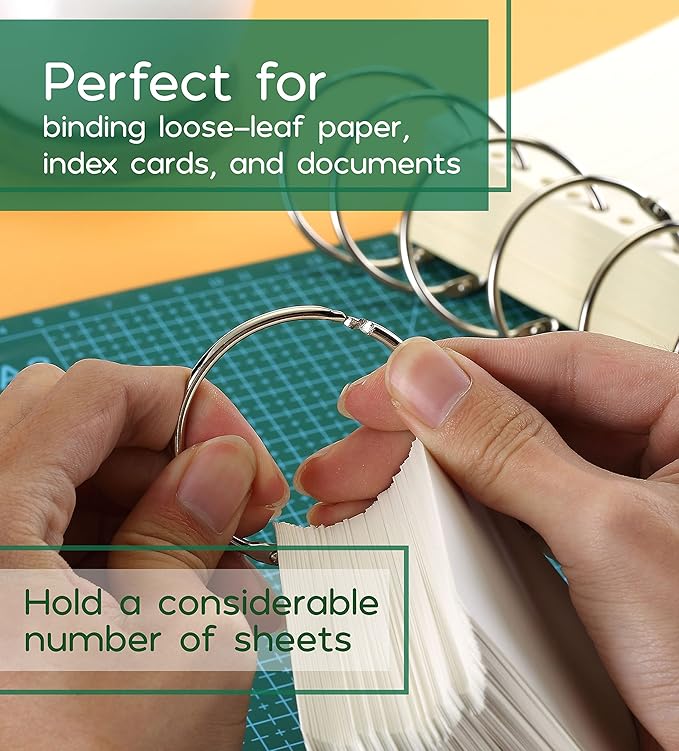 Mr. Pen- Loose Leaf Binder Ring, 20 Pack, 2 Inch, Binder Rings, Book Rings