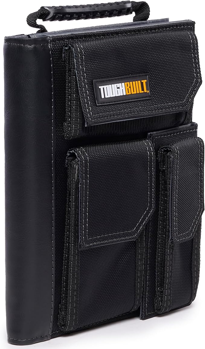 ToughBuilt - Tool Belt Pouch, Organizer with Multi-Purpose Storage, Accessory Organization & Notebook Holder