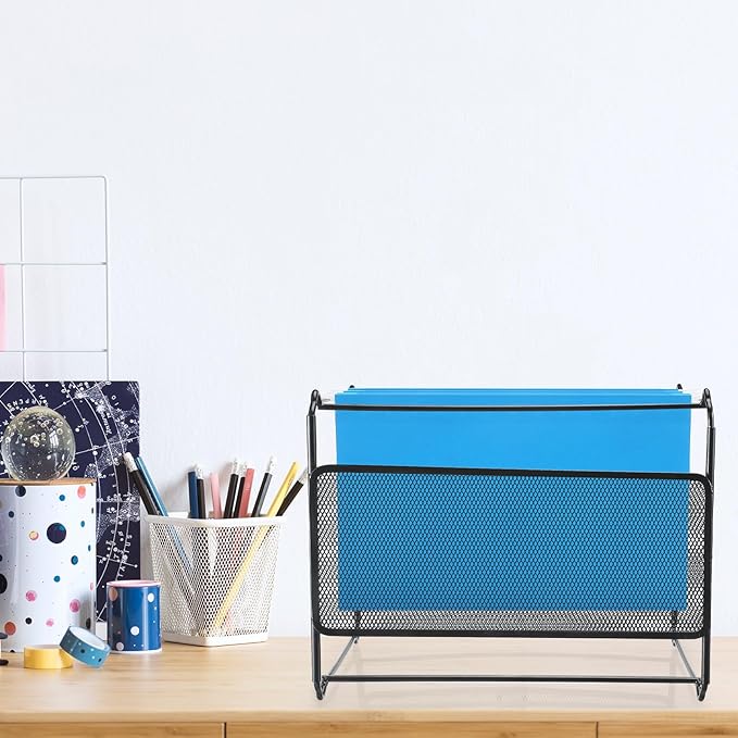 20 Pack Extra Capacity Hanging File Folders with Tabs Reinforced Legal Size Hanging Folders Expandable, Heavy Duty 2 Inch Expansion Designed for Bulky Files Medical Charts(Blue)