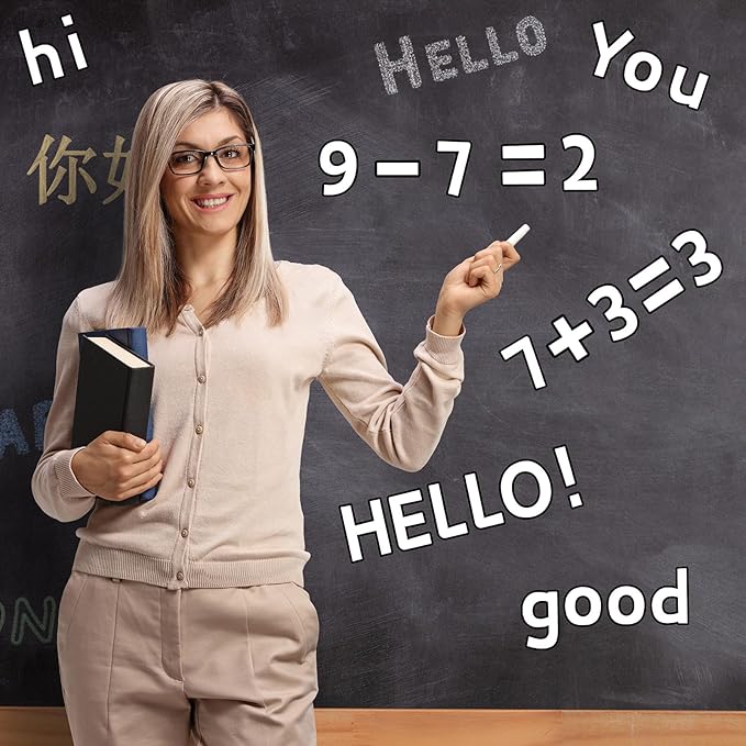 266 Pcs Letters Combo Pack Set Bulletin Board Letters White & Black Letters and Number Accents for Kids Bulletin Board Display Home School Classroom Decor