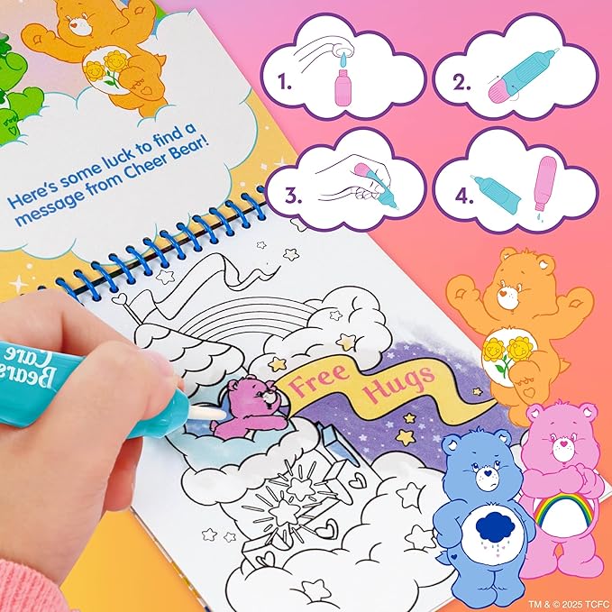Care Bears Aqua Art, Paint with Water Books for Kids, Reusable Water-Reveal Activity, Mess Free Coloring for Toddlers, Fun Toddler Toys, Road Trip Activities for Kids, Airplane Toys for Toddlers 1-3