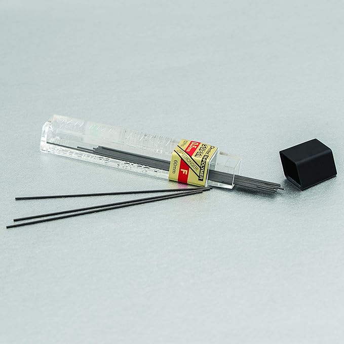 Pentel Super Hi-Polymer Refill, 0.5mm, Fine, F, 144 Pieces of Lead (C505-F)