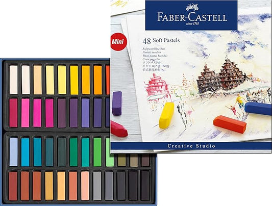 Faber-Castel FC128248 Creative Studio Soft Pastel Crayons (48 Pack), Assorted