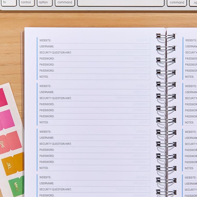 Erin Condren Inspired Collection Woven Stripes A5 Password Book