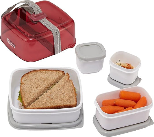 Rubbermaid Fasten + Go Sandwich Kit, Marsala, 4-Piece Set
