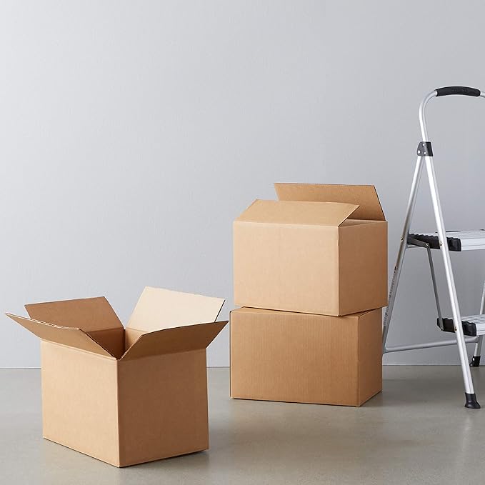 Amazon Basics Cardboard Moving Boxes for Packing and Shipping, Small Size, 16" x 10" x 10", Brown, 15-Pack