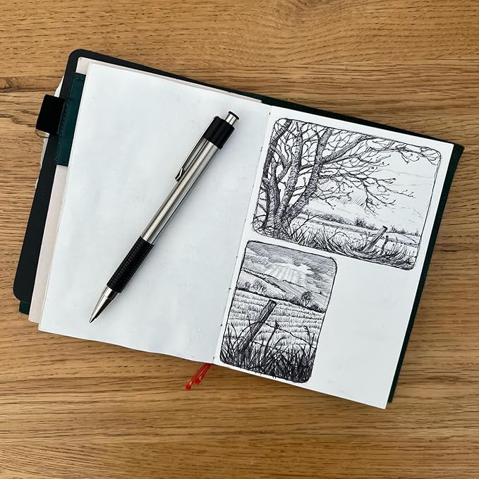 Zebra Pen F-301 Ballpoint Black Ink Fine Point 0.7mm Pen, Easy-Glide Ink, Stainless Steel Retractable, Non-Slip Grip, Professional Design, Ideal for Office, Journal and Planner Use, 4-Pack (27114)