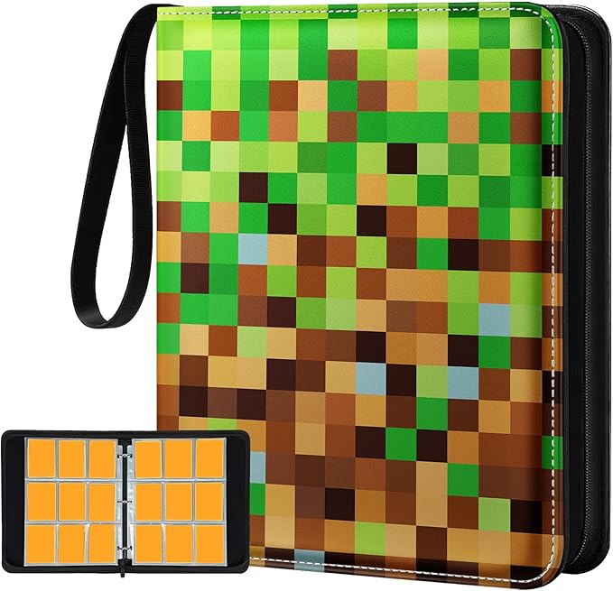 for 9 Pocket Trading Card Binder for 900 Cards - Cute Large Capacity Card Collection Album Folder with Zipper for Women Girls Teens Card Design for Sports, TCG, Game Cards