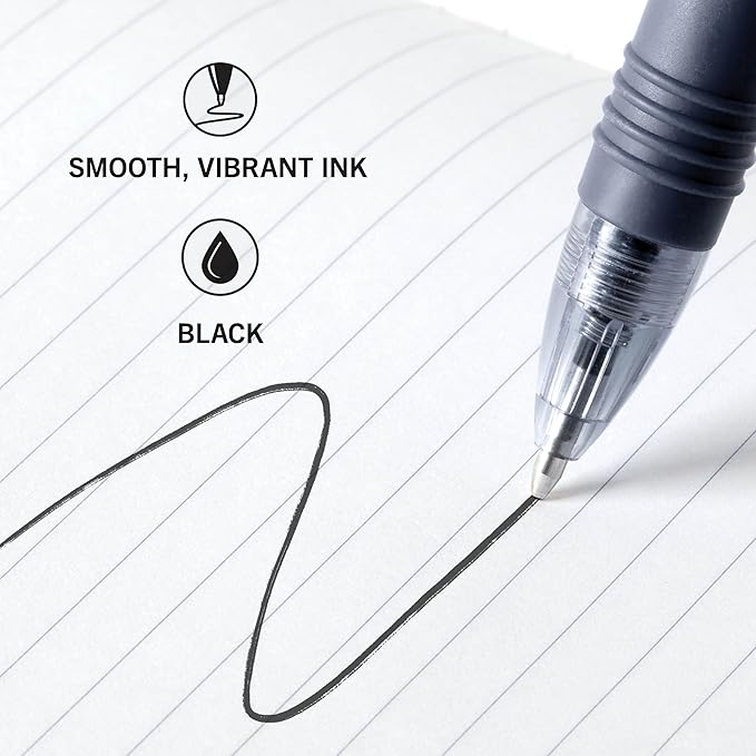 Zebra Pen Z-Grip Retractable Ballpoint Pen, Smooth-Flowing Black Ink, 1.0mm Medium, School & Office Supplies, Ideal for Note-Taking, Journal and Planner Use, 108-Pack (22108)