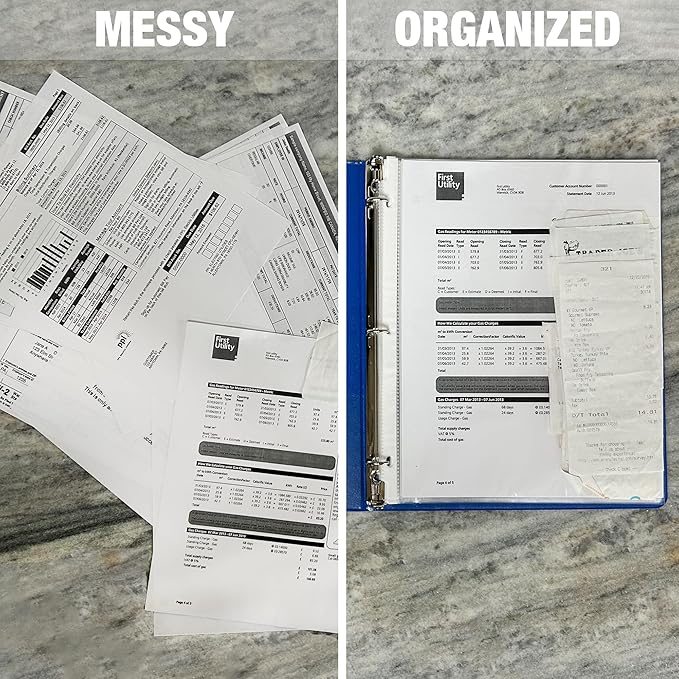 Samsill 500 Pack Heavy Duty Sheet Protectors, Non-Glare, 8.5x11 Inch Page Protectors for 3 Ring Binder, Letter Size Protectors Reinforced Holes, Non-Glare Document Sleeve, Top Loading, Acid Free