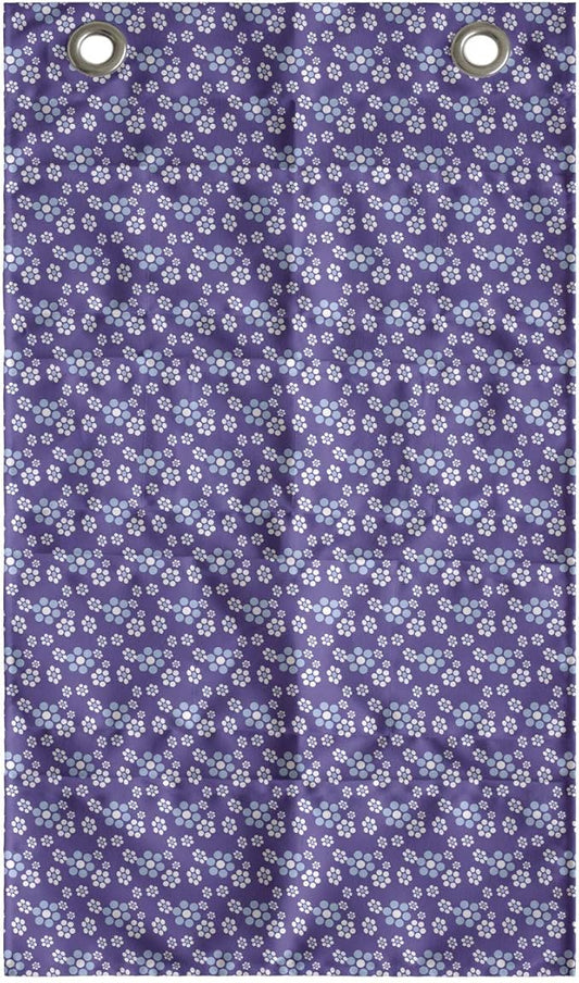 Ambesonne Romantic Hanging Pocket Organizer, Retro Blossom Petals Mini Aster and Daisy Flowers Meadow Rural Flourish, Printed Polyester Storage Bag with Pockets, 21" x 31", Blue Violet and White
