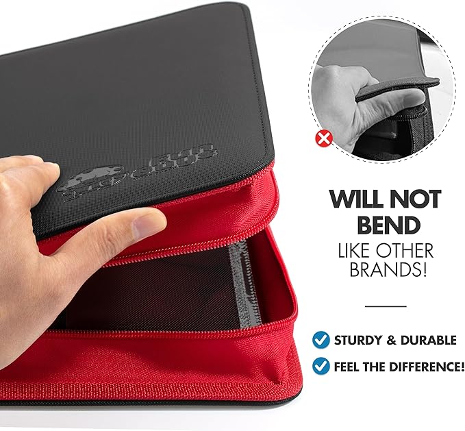 FunGuys Toploader Binder – 4 Pocket Trading Card Binder for 128 Top Loaders, Pokemon Card Binder, MTG, Yugioh, Sports Cards, TCG Storage Album, Zipper Card Collector Folder