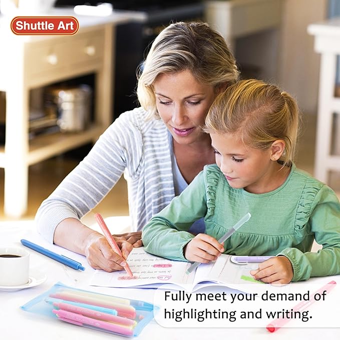 Shuttle Art Bible Highlighters and Pens No Bleed, 33 Pack Bible Journaling Kit, Bible Pens Gel Highlighters and Bible Tabs with a storage bag, Bible Markers No Bleed Through
