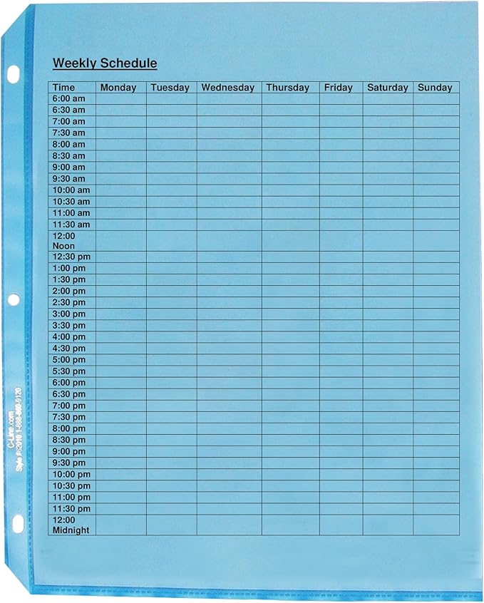 C-Line 62010 Colored Polypropylene Sheet Protector, Assorted Colors, 2", 11 x 8 1/2 (Box of 50)