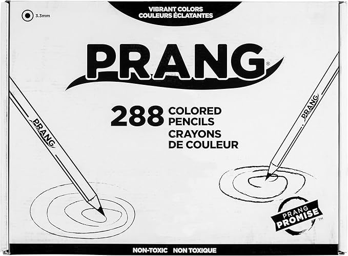 Prang Colored Pencils Classroom Pack, Assorted Colors, 3.3 mm Core, 288 Count
