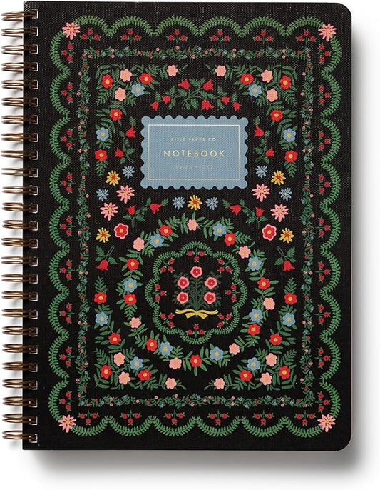 RIFLE PAPER CO. Rosette Spiral Notebook