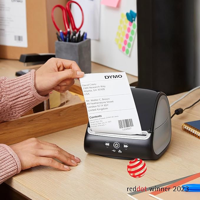 DYMO LabelWriter 5XL Label Printer Bundle Prints Extra-Wide ShippingLabels (UPS USPS) from Amazon eBay and More Perfect for eCommerce Sellers Includes 5 Extra-Large Shipping Labels (1100 Total)
