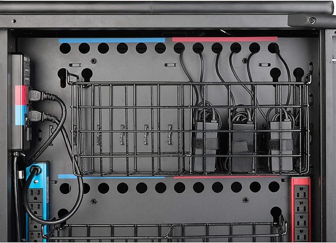 Tripp Lite 48-Port AC Mobile Charging Cart Storage Station for Chromebooks, iPads, Laptops, Tablets, Black (CSC48AC)